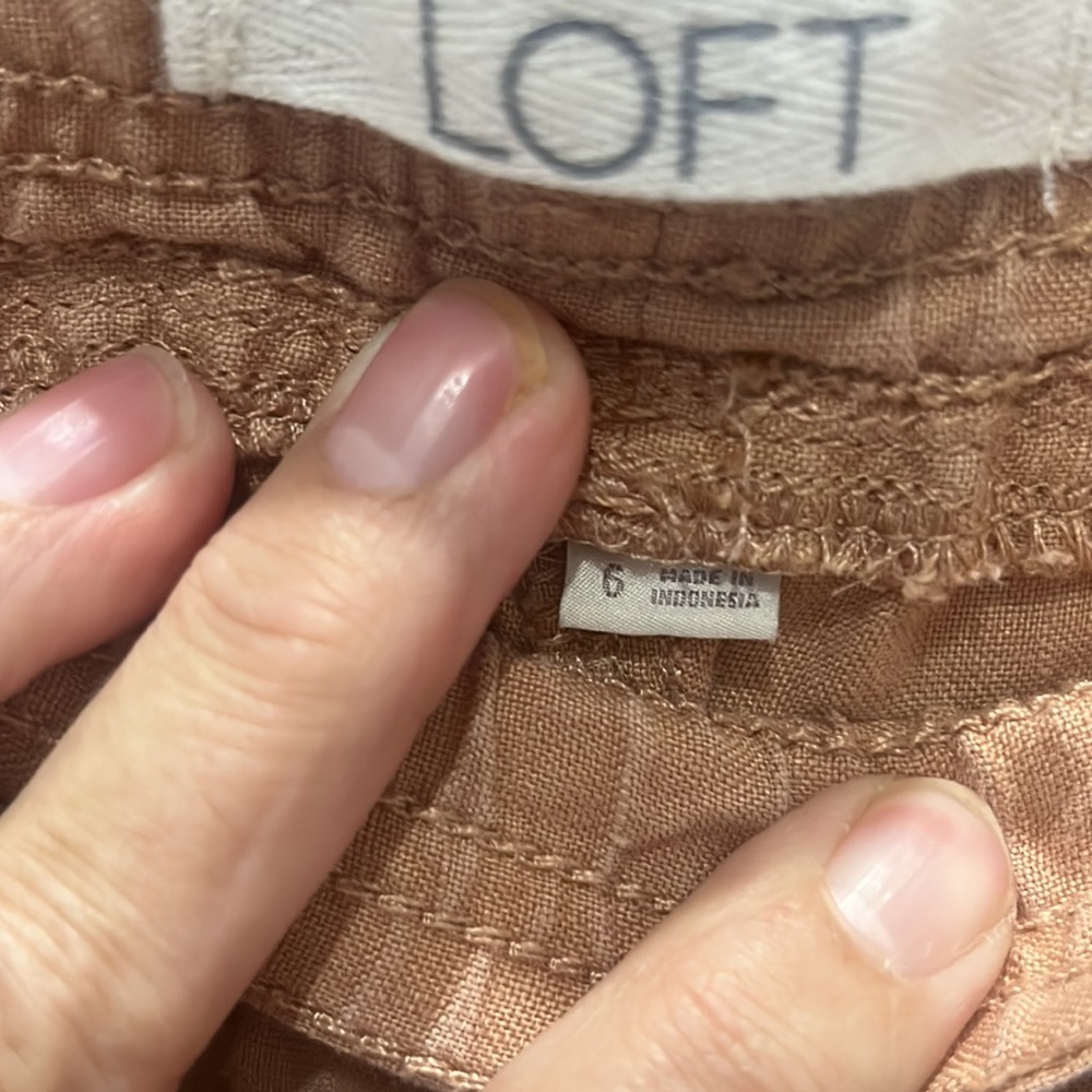 Loft linen pants size 6 - Picture 3 of 4
